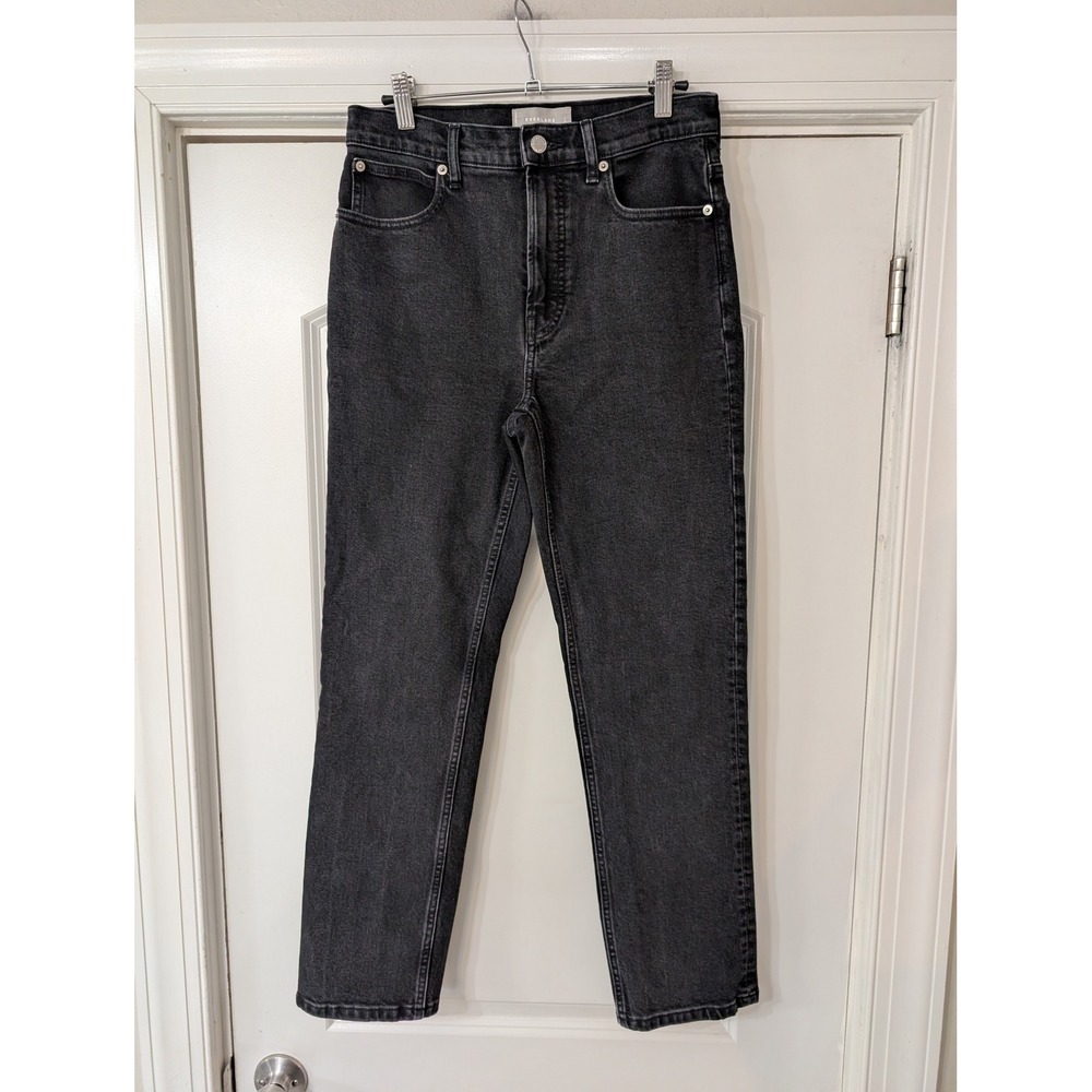 Everlane The Way-High Slim Organic Cotton Jeans Washed Black 27 Short classic‎